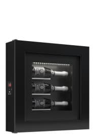 VITRINA VIN QUADRO NEAGRA DE PERETE CAPACITATE 3 STICLE