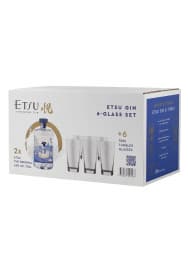 GIN ETSU ORIGINAL PACHET 2 STICLE 43% (0.7L) + 6 PAHARE