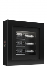 VITRINA VIN QUADRO NEAGRA DE PERETE CAPACITATE 3 STICLE