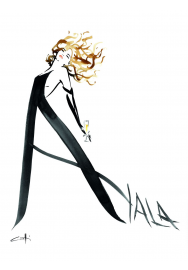 AYALA THE QUEEN OF BLACK GREETING CARD