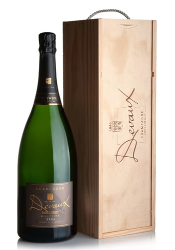 Champagne Devaux D Millesime 2006 Brut Magnum (1.5L) + Cutie Lemn Image
