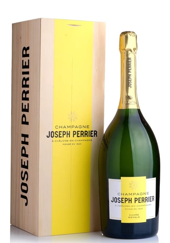 Champagne Joseph Perrier Cuvee Royale Brut Mathusalem (6L)+ Cutie Lemn Image