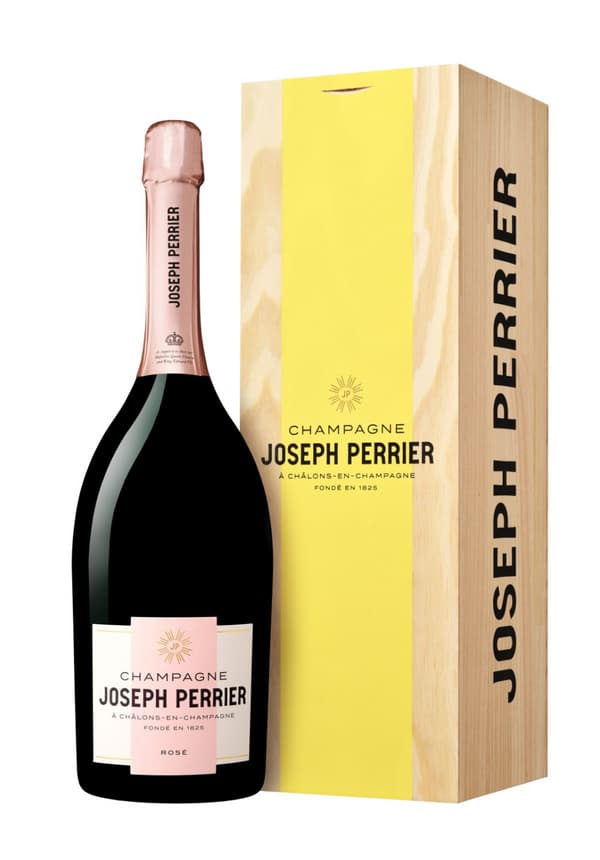 Champagne Joseph Perrier Cuvee Royale Brut Rose Jeroboam ( 3L) + Cutie Lemn