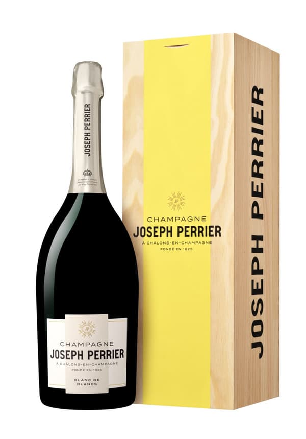 Champagne Joseph Perrier Cuvee Royale Blanc de Blancs Jeroboam ( 3L) + Cutie Lemn