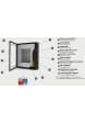 VITRINA VIN QUADRO NEAGRA DE PERETE CAPACITATE 3 STICLE