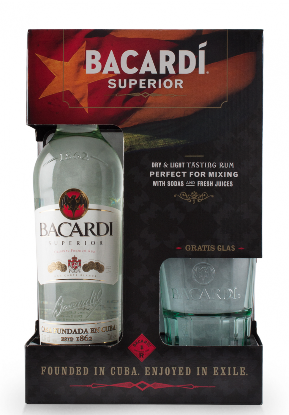 SmartDrinks.ro Bacardi Superior White + Glass (0.7L)