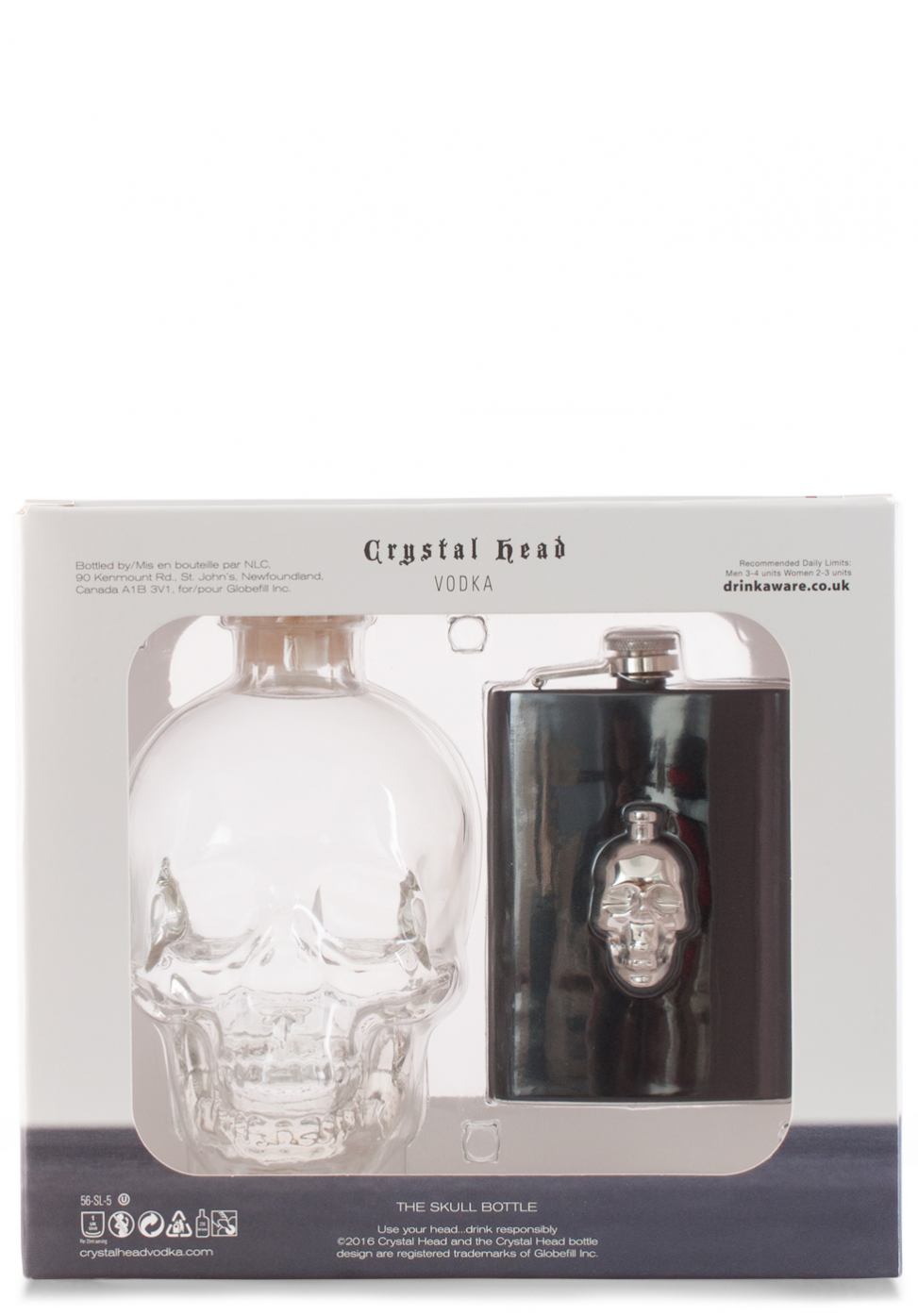 Vodka Crystal Head set flask (0.75L) Image