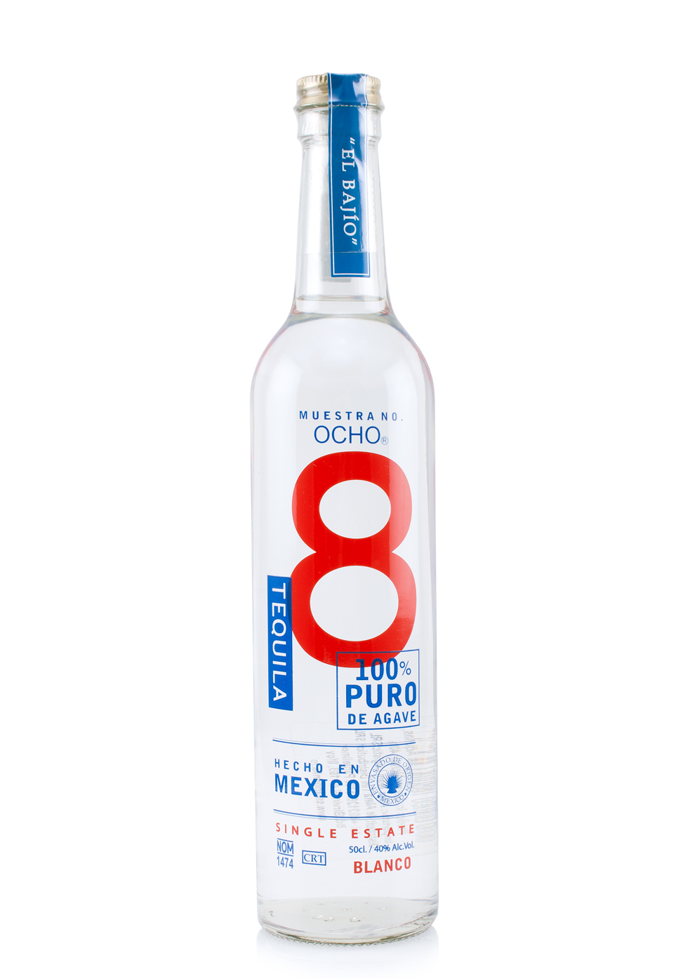 Tequila Ocho Blanco 100% Agave (0.5L)
