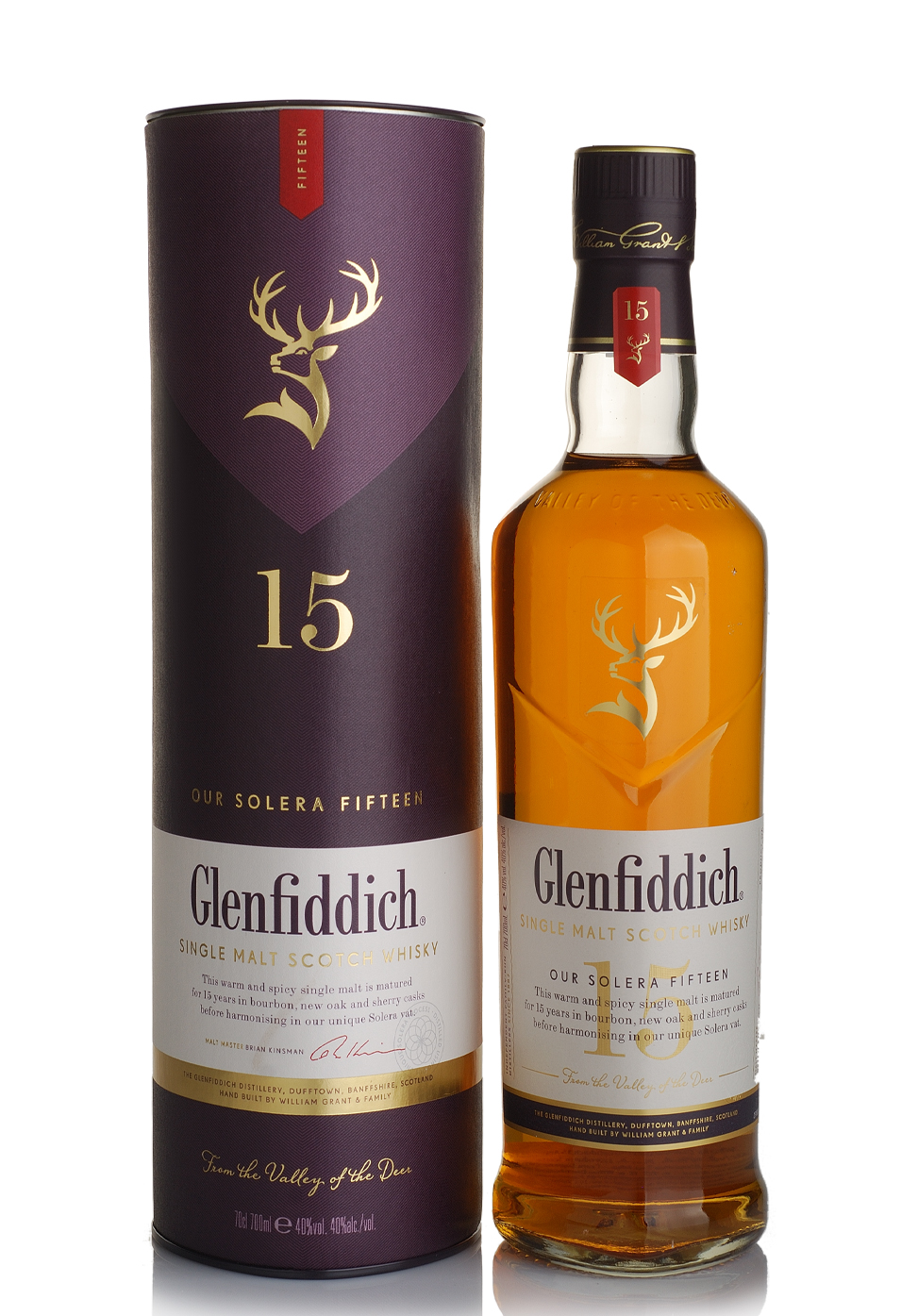 Whisky Glenfiddich 15 ani Solera Reserve + Cutie 40% (0.7L) Image