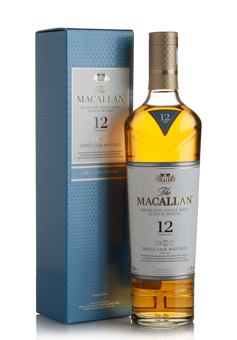 Whisky The Macallan Triple Cask 12 Ani + Cutie Cadou 40% SGR (0.7L) Image
